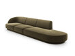 Sofa Micadoni Home Miley right, 302x85x74 cm, ruda kaina ir informacija | Sofos | pigu.lt