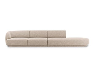 Sofa Micadoni Home Miley right, 302x85x74 cm, smėlio spalvos kaina ir informacija | Sofos | pigu.lt