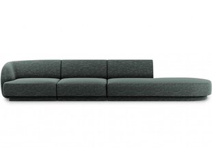 Dešininė sofa Micadoni Miley, 302 x 85 x 74 cm, žalia kaina ir informacija | Sofos | pigu.lt
