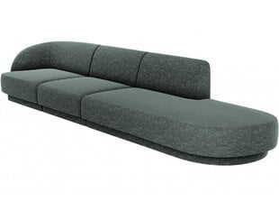 Dešininė sofa Micadoni Miley, 302 x 85 x 74 cm, žalia kaina ir informacija | Sofos | pigu.lt