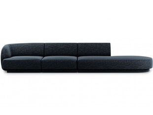 Dešininė sofa Micadoni Miley, 302 x 85 x 74 cm, mėlyna kaina ir informacija | Sofos | pigu.lt