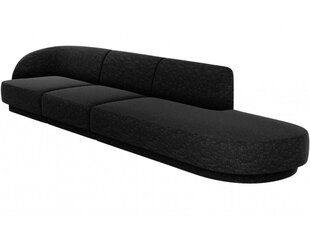 Dešininė sofa Micadoni Miley, 302 x 85 x 74 cm, juoda kaina ir informacija | Sofos | pigu.lt