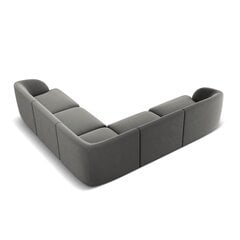 Aksominė simetrinė kampinė sofa Micadoni Miley, 252 x 252 x 74, pilka kaina ir informacija | Sofos | pigu.lt