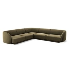 Aksominė simetrinė kampinė sofa Micadoni Miley, 252 x 252 x 74, žalia kaina ir informacija | Sofos | pigu.lt