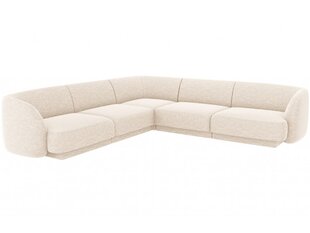 Simetrinė kampinė sofa Micadoni Miley, 252 x 252 x 74, balta kaina ir informacija | Sofos | pigu.lt