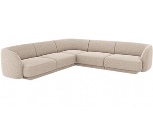 Simetrinė kampinė sofa Micadoni Miley, 252 x 252 x 74, smėlio kaina ir informacija | Sofos | pigu.lt