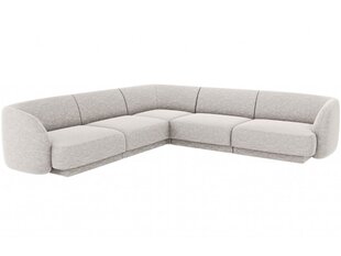 Simetrinė kampinė sofa Micadoni Miley, 252 x 252 x 74, pilka kaina ir informacija | Sofos | pigu.lt