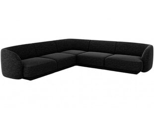 Simetrinė kampinė sofa Micadoni Miley, 252 x 252 x 74, juoda kaina ir informacija | Sofos | pigu.lt