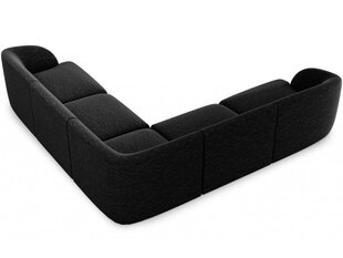 Simetrinė kampinė sofa Micadoni Miley, 252 x 252 x 74, juoda kaina ir informacija | Sofos | pigu.lt