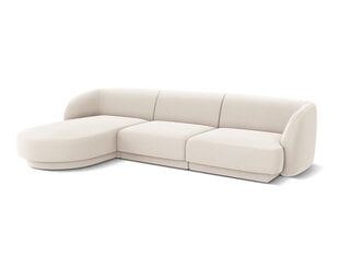 Sofa Micadoni Home Miley Miley 259x155x74 cm, balta kaina ir informacija | Sofos | pigu.lt