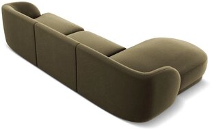 Aksominė kairinė kampinė sofa Micadoni Miley, 259 x 155 x 74, žalia kaina ir informacija | Sofos | pigu.lt