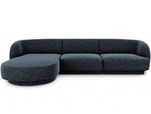 Kairinė kampinė sofa Micadoni Miley, 259 x 155 x 74 cm, mėlyna kaina ir informacija | Sofos | pigu.lt