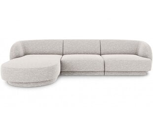 Левосторонний угловой диван Micadoni Miley, 259 x 155 x 74, серый цена и информация | Диваны | pigu.lt