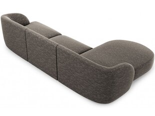 Kairinė kampinė sofa Micadoni Miley, 259 x 155 x 74 cm, pilka kaina ir informacija | Sofos | pigu.lt