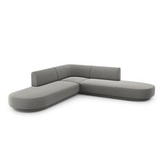 Aksominė simetrinė kampinė sofa Micadoni Miley, 220 x 220 x 74, pilka kaina ir informacija | Sofos | pigu.lt