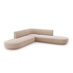 Aksominė simetrinė kampinė sofa Micadoni Miley, 220 x 220 x 74, smėlio kaina ir informacija | Sofos | pigu.lt