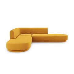 Aksominė simetrinė kampinė sofa Micadoni Miley, 220 x 220 x 74, pilka kaina ir informacija | Sofos | pigu.lt