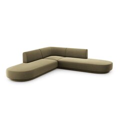 Aksominė simetrinė kampinė sofa Micadoni Miley, 220 x 220 x 74, žalia kaina ir informacija | Sofos | pigu.lt