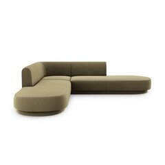 Aksominė simetrinė kampinė sofa Micadoni Miley, 220 x 220 x 74, žalia kaina ir informacija | Sofos | pigu.lt