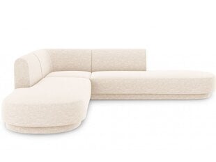 Simetrinė kampinė sofa Micadoni Miley, 220 x 220 x 74, balta kaina ir informacija | Sofos | pigu.lt