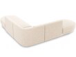 Simetrinė kampinė sofa Micadoni Miley, 220 x 220 x 74, balta kaina ir informacija | Sofos | pigu.lt