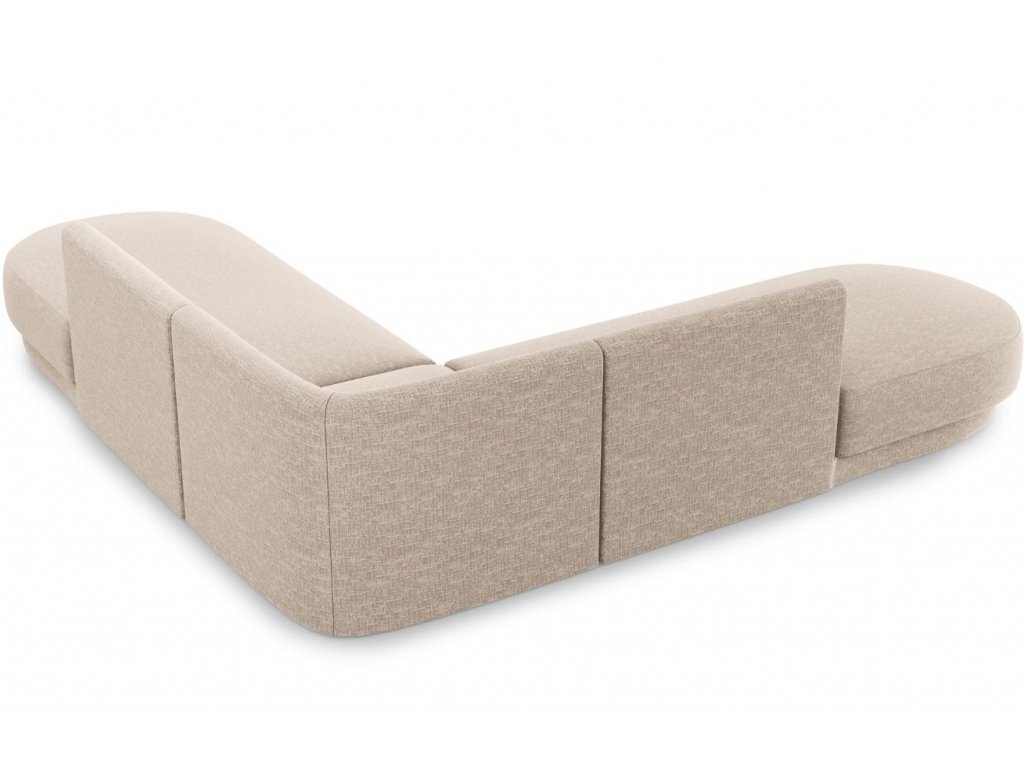 Simetrinė kampinė sofa Micadoni Miley, 220 x 220 x 74, smėlio kaina ir informacija | Sofos | pigu.lt