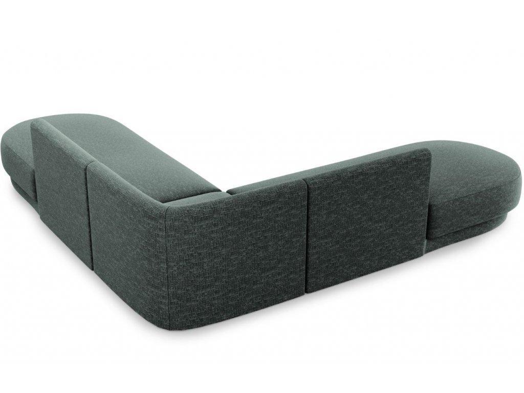 Simetrinė kampinė sofa Micadoni Miley, 220 x 220 x 74, žalia kaina ir informacija | Sofos | pigu.lt