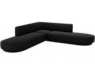 Simetrinė kampinė sofa Micadoni Miley, 220 x 220 x 74, juoda kaina ir informacija | Sofos | pigu.lt