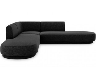 Simetrinė kampinė sofa Micadoni Miley, 220 x 220 x 74, juoda kaina ir informacija | Sofos | pigu.lt