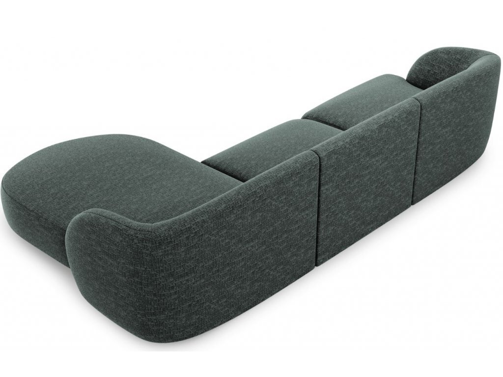 Dešininė kampinė sofa Micadoni Miley, 259 x 155 x 74 cm, žalia цена и информация | Sofos | pigu.lt