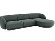 Dešininė kampinė sofa Micadoni Miley, 259 x 155 x 74 cm, žalia цена и информация | Sofos | pigu.lt