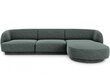 Dešininė kampinė sofa Micadoni Miley, 259 x 155 x 74 cm, žalia цена и информация | Sofos | pigu.lt