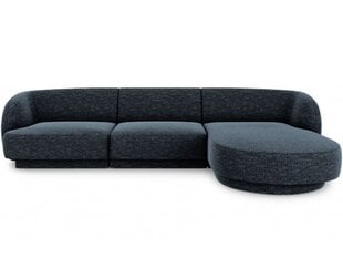 Dešininė kampinė sofa Micadoni Miley, 259 x 155 x 74 cm, mėlyna kaina ir informacija | Sofos | pigu.lt