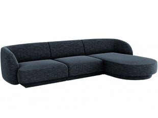 Dešininė kampinė sofa Micadoni Miley, 259 x 155 x 74 cm, mėlyna kaina ir informacija | Sofos | pigu.lt