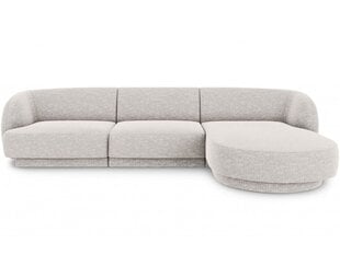 Dešininė kampinė sofa Micadoni Miley, 259 x 155 x 74 cm, pilka kaina ir informacija | Sofos | pigu.lt