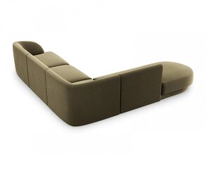 Aksominė kairinė kampinė sofa Micadoni Miley, 252 x 220 x 74, žalia kaina ir informacija | Sofos | pigu.lt