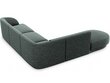 Kairinė kampinė sofa Micadoni Miley, 252 x 220 x 74 cm, žalia цена и информация | Sofos | pigu.lt