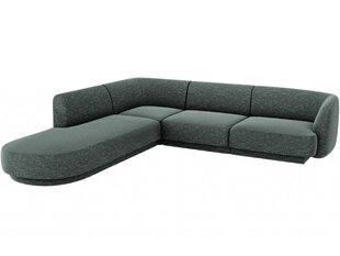 Kairinė kampinė sofa Micadoni Miley, 252 x 220 x 74 cm, žalia kaina ir informacija | Sofos | pigu.lt