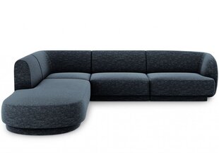 Kairinė kampinė sofa Micadoni Miley, 252 x 220 x 74 cm, mėlyna kaina ir informacija | Sofos | pigu.lt