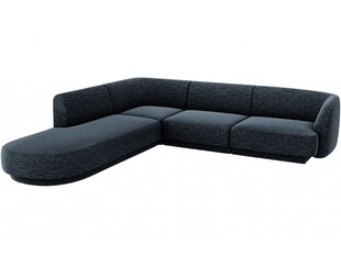 Kairinė kampinė sofa Micadoni Miley, 252 x 220 x 74 cm, mėlyna kaina ir informacija | Sofos | pigu.lt