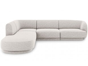 Kairinė kampinė sofa Micadoni Miley, 252 x 220 x 74 cm, pilka kaina ir informacija | Sofos | pigu.lt