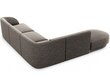 Kairinė kampinė sofa Micadoni Miley, 252 x 220 x 74 cm, pilka kaina ir informacija | Sofos | pigu.lt