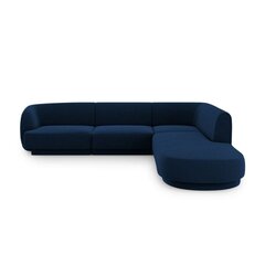 Бархатный правосторонний угловой диван Micadoni Miley, 252 x 220 x 74, синий цена и информация | Диваны | pigu.lt