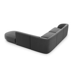 Aksominė dešininė kampinė sofa Micadoni Miley, 252 x 220 x 74, pilka kaina ir informacija | Sofos | pigu.lt