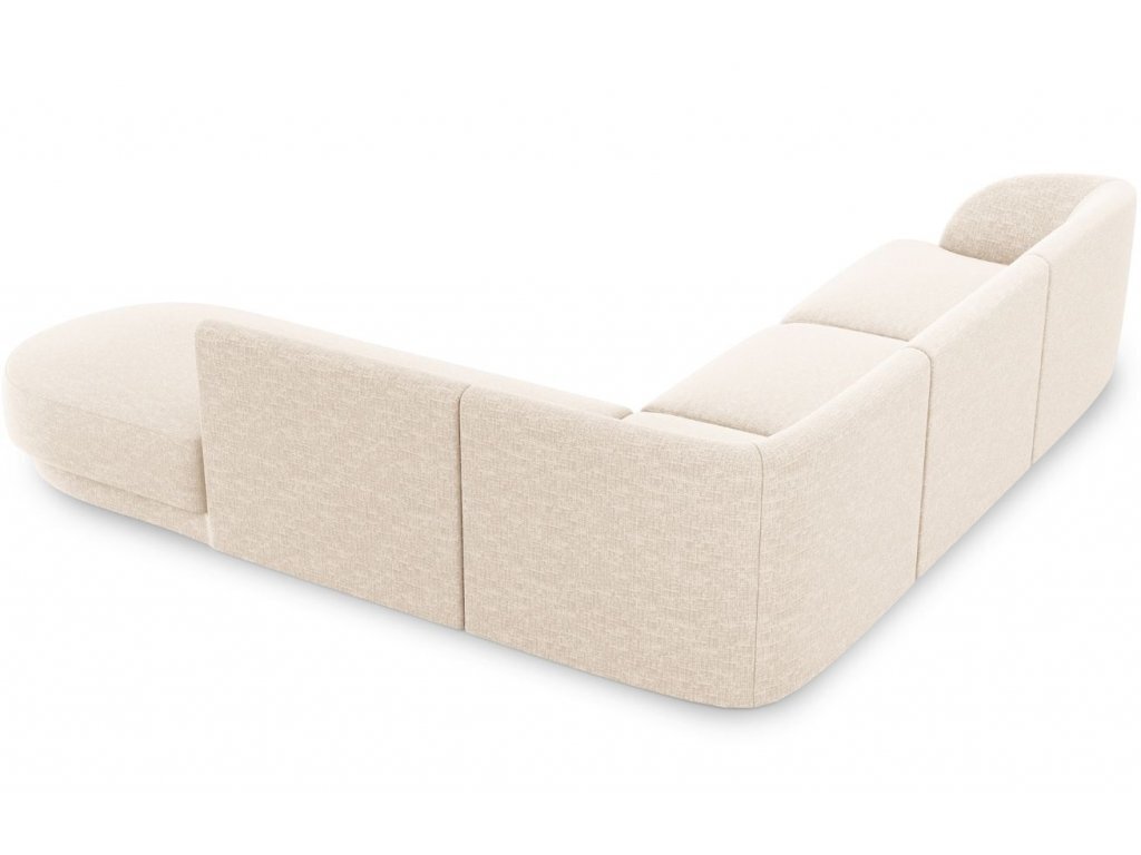 Dešininė sofa Micadoni Miley, 252 x 220 x 74, balta kaina ir informacija | Sofos | pigu.lt