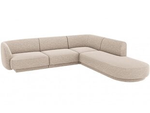 Dešininė sofa Micadoni Miley, 252 x 220 x 74, smėlio kaina ir informacija | Sofos | pigu.lt