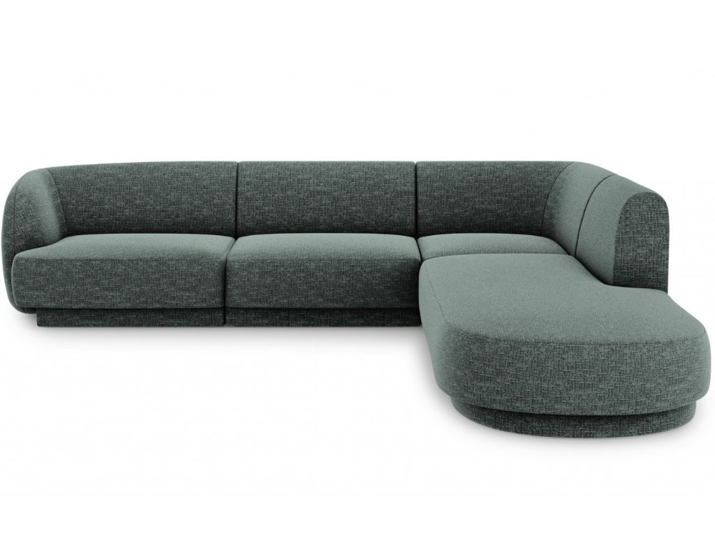 Dešininė sofa Micadoni Miley, 252 x 220 x 74, žalia цена и информация | Sofos | pigu.lt