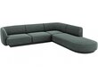 Dešininė sofa Micadoni Miley, 252 x 220 x 74, žalia kaina ir informacija | Sofos | pigu.lt