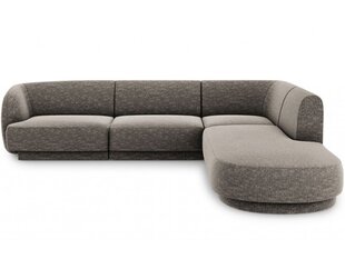 Dešininė sofa Micadoni Miley, 252 x 220 x 74, pilka kaina ir informacija | Sofos | pigu.lt