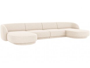 Panoraminė sofa Micadoni Miley, 334 x 155 x 74 cm, balta kaina ir informacija | Sofos | pigu.lt